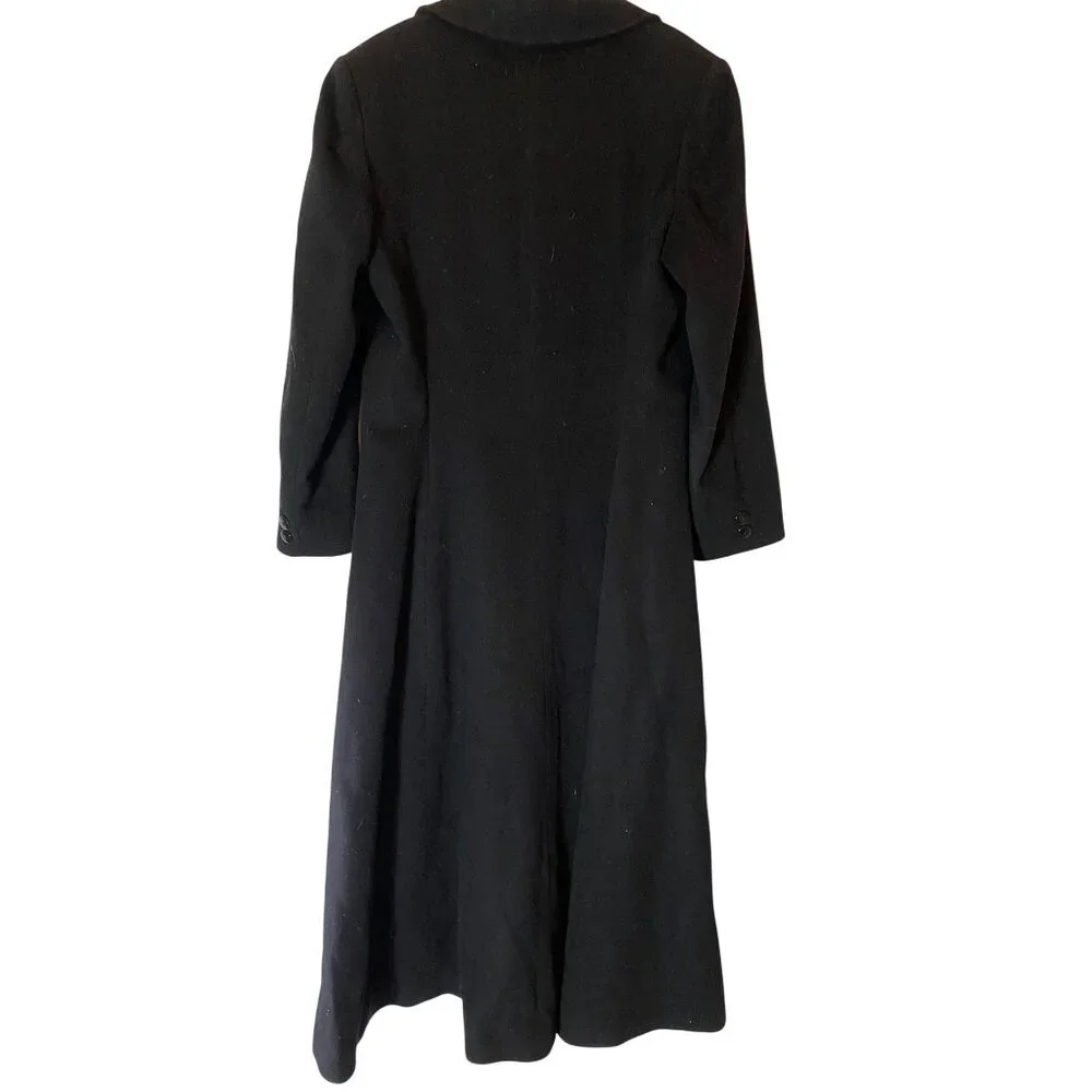 Loring Black Wool Long Full Length Princess Frock Coat 100% Pure Wool USA - Picture 2 of 12